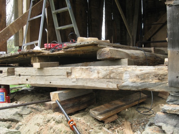 repaired-sill-in-old-barn-green-mountain-timber-frames