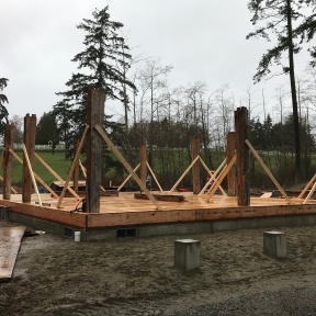 Historic timber frame barn raising_Whidbey Island_Day 1 (2)